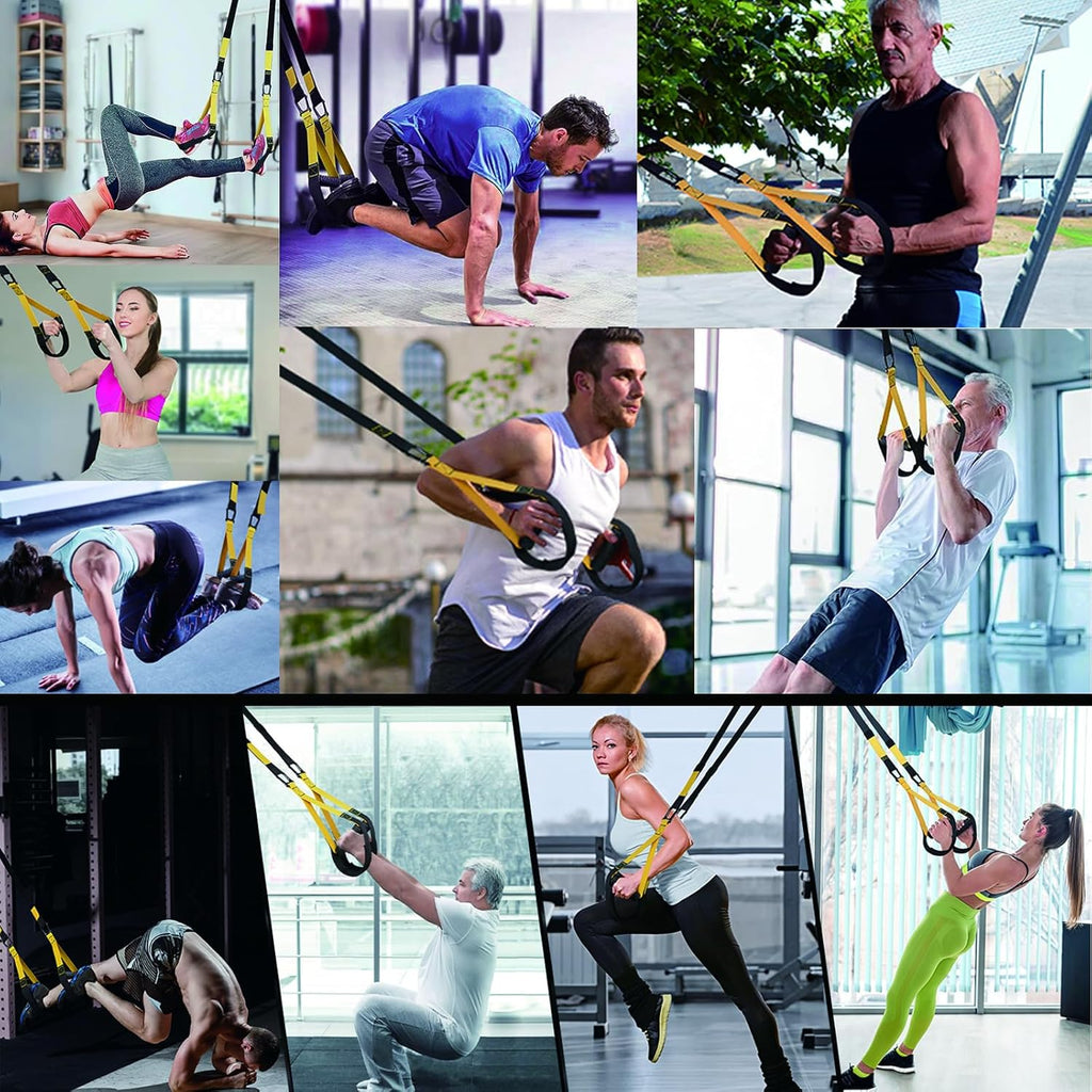 Home Resistance Training Kit for Home Gym - Resistance Bands Set with Handles, Door Anchor, Wall Mount, Guide for Full-Body Work.