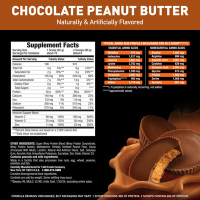 Body Fortress Super Advanced Whey Protein Powder, Strawberry, Immune Support (1), Vitamins C & D Plus Zinc, 1.78 lbs