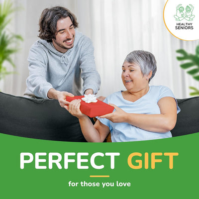 Chair Exercise Program with Two Resistance Bands, Handles and Printed Exercise Guide. Suitable for Rehab or Physical Therapy. Thoughtful Gift for Grandma or Grandpa