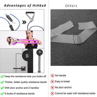 Resistance Bands for Working Out, Physical Therapy Bands, Latex Free Elastic and Exercise Bands Set for Stretching, Suitable for Rehab, Yoga, Pilates, Gym, Home Exercise