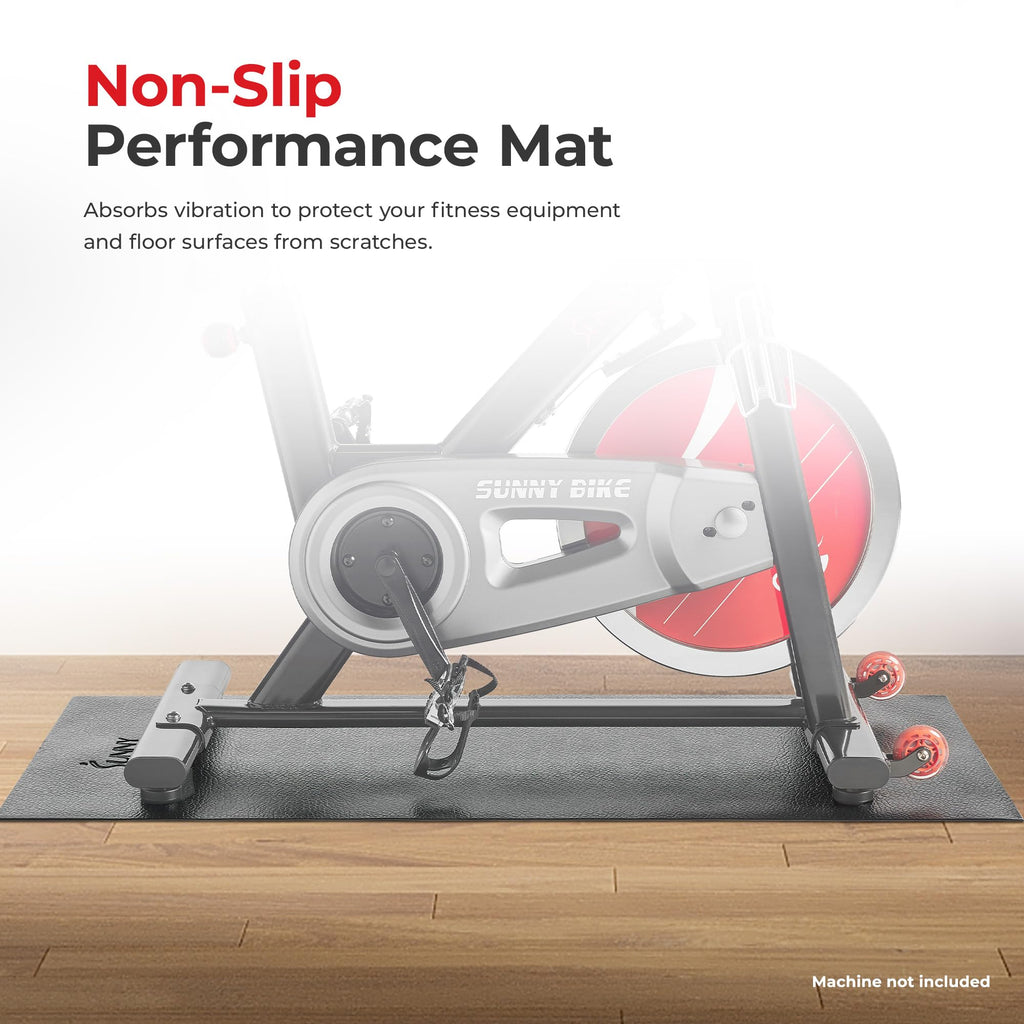 Sunny Health & Fitness Non-Slip Home Gym Mat – Workout Floor Protection Foam Pad for Treadmill, Bike, Elliptical, Yoga and Exercise Equipment or Standing Desk in 4 Size Options