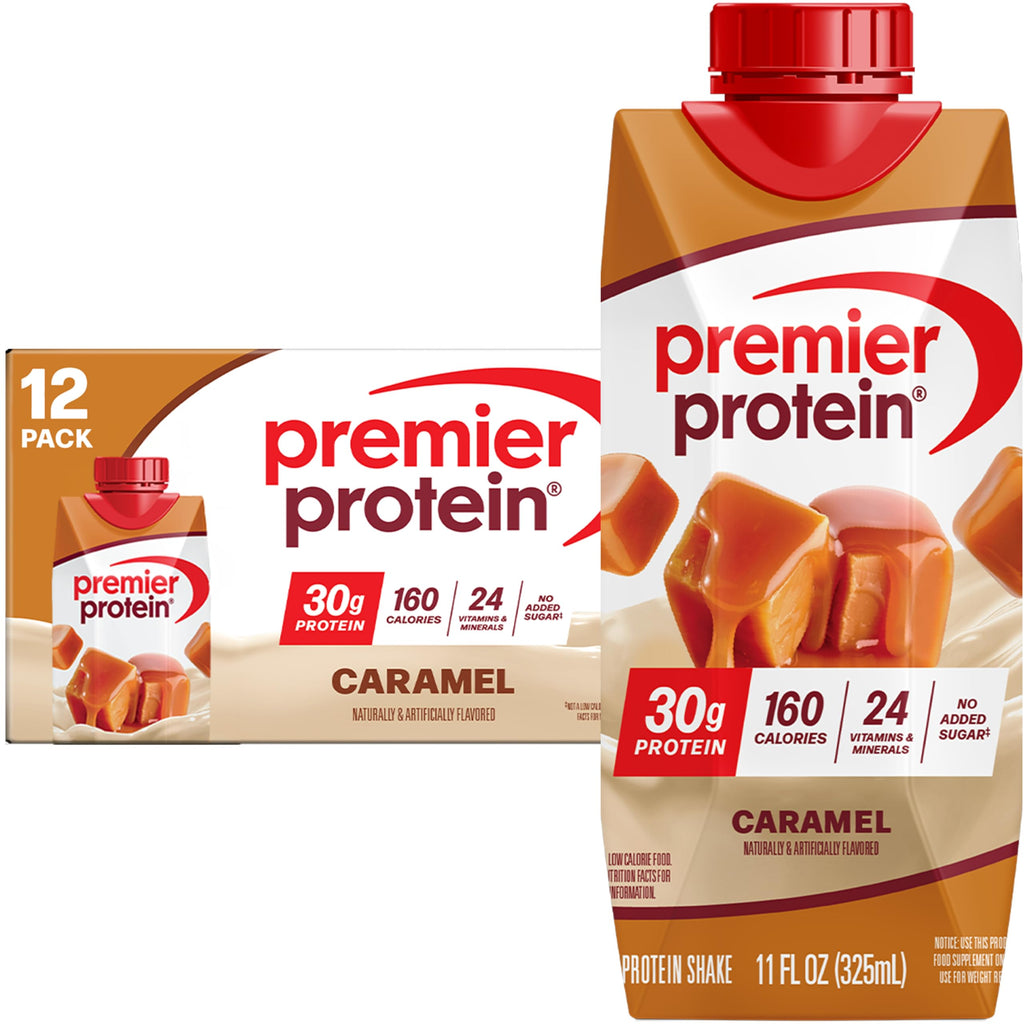 Premier Protein Shake, Vanilla, 30g Protein, 1g Sugar, 24 Vitamins & Minerals to Support Immune Health, 11 fl oz, Pack of 12 (Packaging May Vary)
