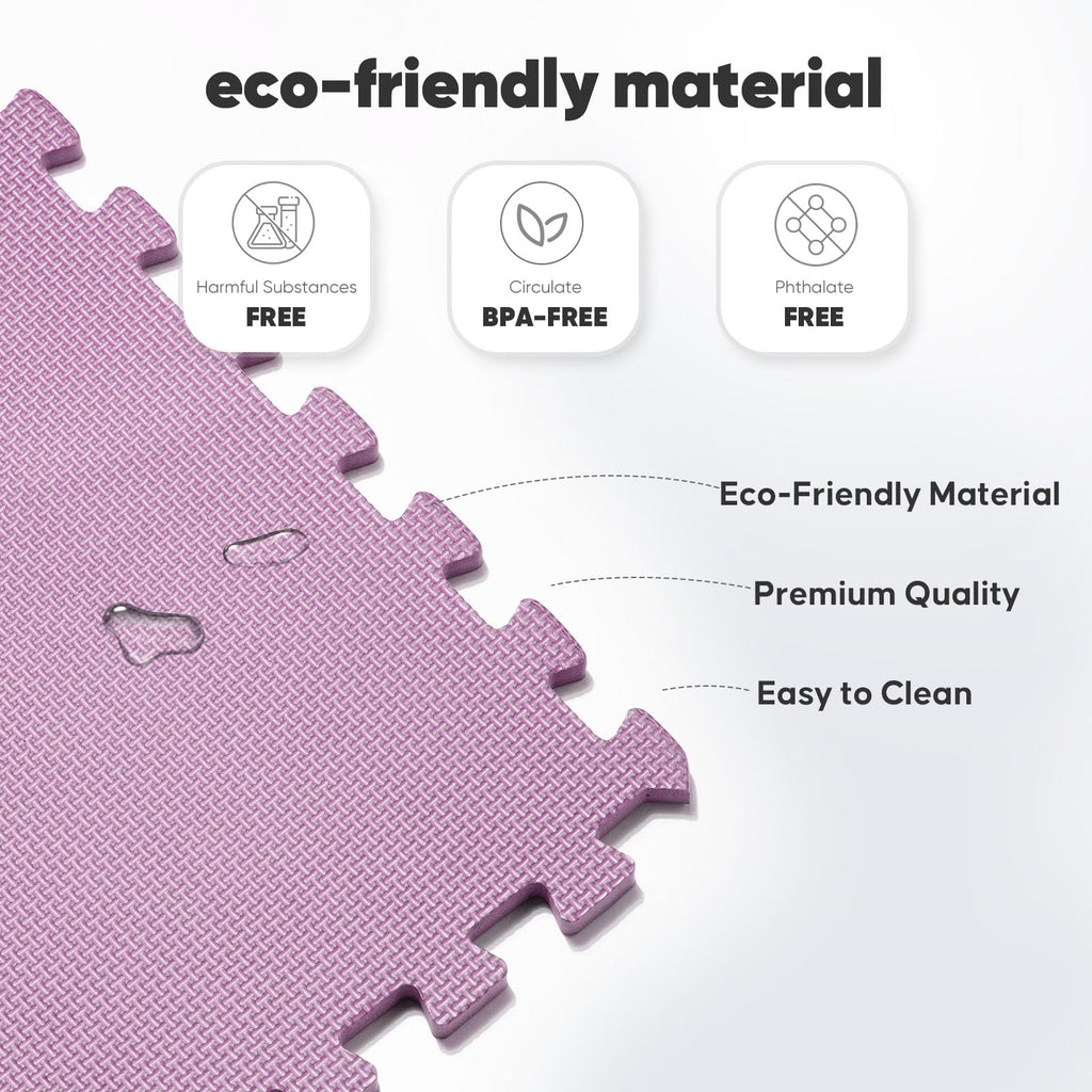 Home Gym Mat, Puzzle Exercise Mat, EVA Interlocking Foam Floor Tiles for Home Workout Equipment and Kids' Play Areas - Grey, 24 in x 24 in x ½ in - 12 Tiles (Grey, 12 Pack, 48 SQ FT)