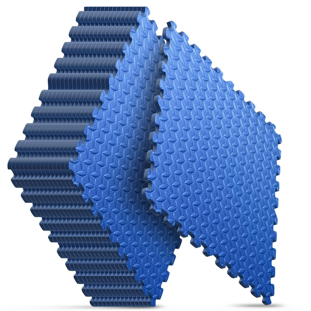 Home Gym Mat, Puzzle Exercise Mat, EVA Interlocking Foam Floor Tiles for Home Workout Equipment and Kids' Play Areas - Grey, 24 in x 24 in x ½ in - 12 Tiles (Grey, 12 Pack, 48 SQ FT)