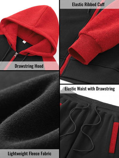 Men's Tracksuit 2 Pieces Set Zip Up Hoodie Sweatsuits Athletic Jogging Suit Set Casual Outfit with Pockets