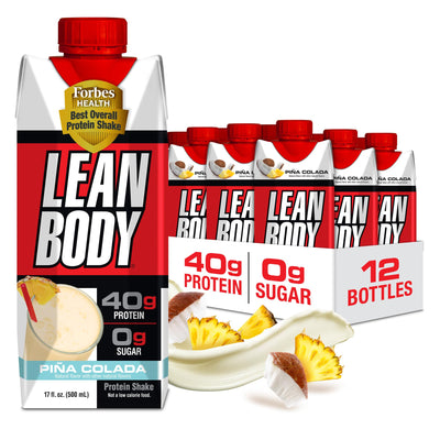 Labrada Lean Body Ready-to-Drink Cookies and Cream Protein Shake, 40g Protein, Whey Blend , 0 Sugar, Gluten No, 22 Vitamins & Minerals, (Recyclable Carton & Lid - Pack of 12) LABRADA , 17 Fl Oz (Pack of 12)