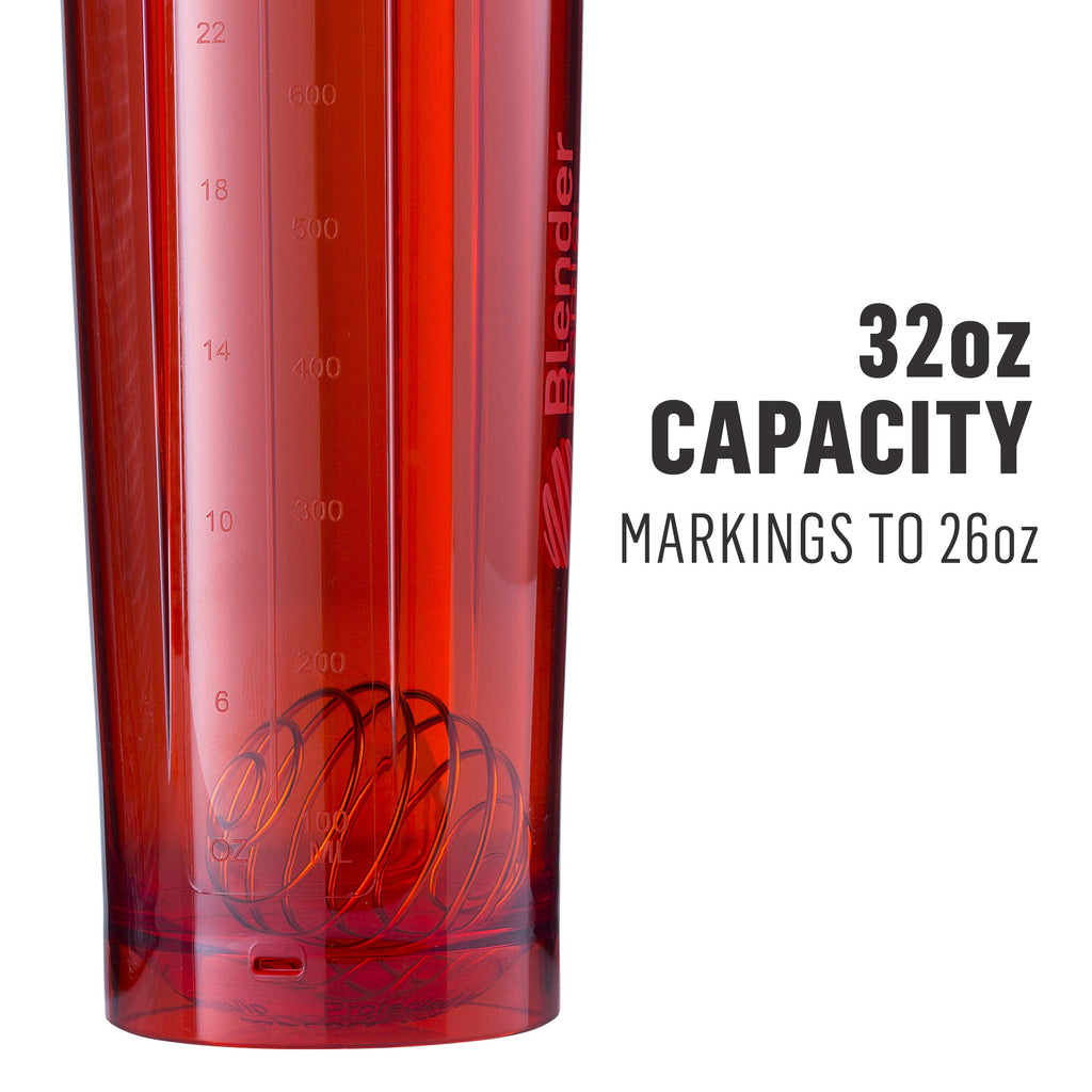 BlenderBottle Shaker Bottle Pro Series Perfect for Protein Shakes and Pre Workout, 28-Ounce, Black