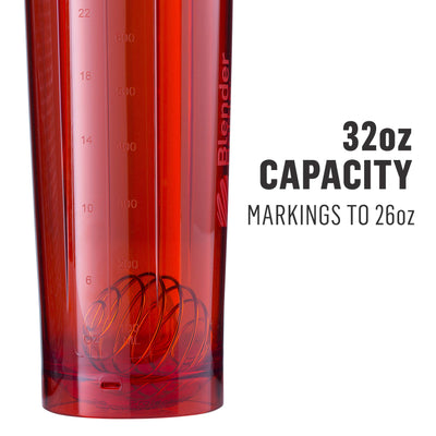 BlenderBottle Shaker Bottle Pro Series Perfect for Protein Shakes and Pre Workout, 28-Ounce, Black