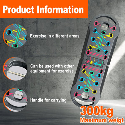 HOTWAVE Portable Exercise Equipment with 16 Gym Accessories,20 in 1 Push Up Board Fitness,Resistance Bands with Ab Roller Wheel,at Home Workout for Men