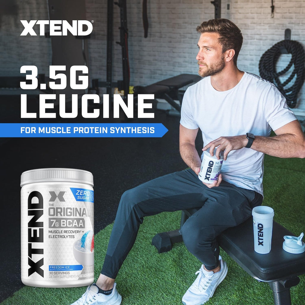 Xtend Original BCAA Powder 7g BCAA and 2.5g L-Glutamine, Sugar Free Post Workout Muscle Recovery Drink with Amino Acids for Men & Women, 30 Servings