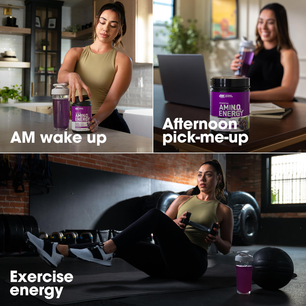 Optimum Nutrition Amino Energy - Pre Workout with Green Tea, BCAA, Amino Acids, Keto Friendly, Green Coffee Extract, Energy Powder - Watermelon, 30 Servings (Packaging May Vary)