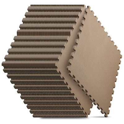 Home Gym Mat, Puzzle Exercise Mat, EVA Interlocking Foam Floor Tiles for Home Workout Equipment and Kids' Play Areas - Grey, 24 in x 24 in x ½ in - 12 Tiles (Grey, 12 Pack, 48 SQ FT)