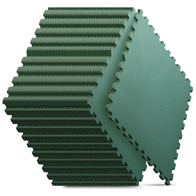 Home Gym Mat, Puzzle Exercise Mat, EVA Interlocking Foam Floor Tiles for Home Workout Equipment and Kids' Play Areas - Grey, 24 in x 24 in x ½ in - 12 Tiles (Grey, 12 Pack, 48 SQ FT)