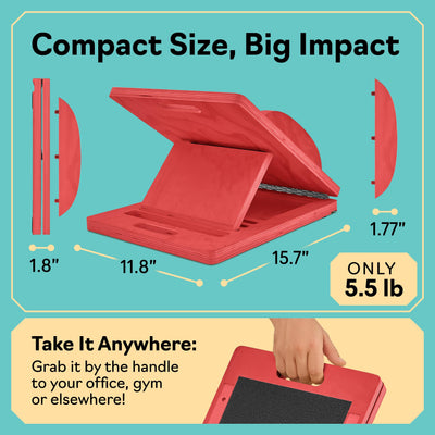 Slant Board with 6 Incline Angles - Transforms Into a Balance Board - Premium Calf Stretcher and Wobble Board for Effective Calf Stretching and Squats