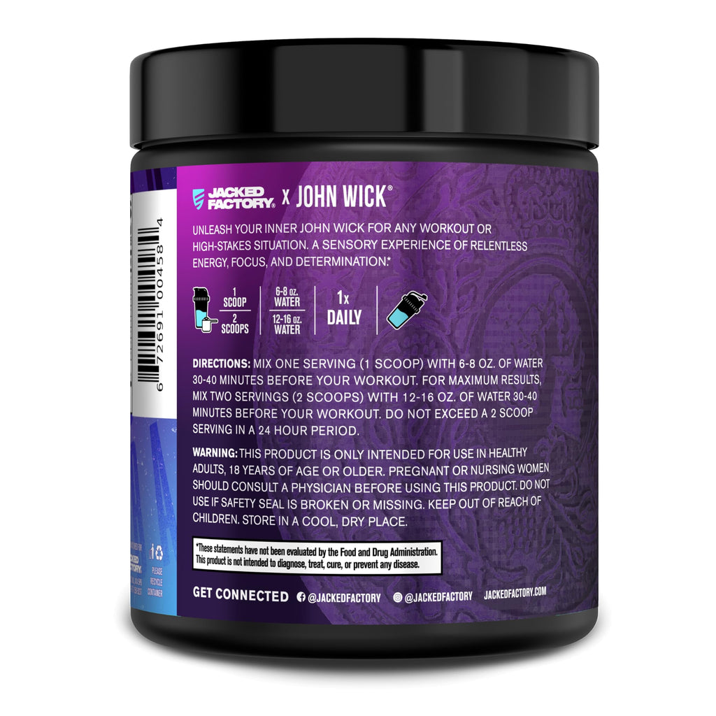 Jacked Factory NITROSURGE Pre Workout Supplement - Endless Energy, Instant Strength Gains, Clear Focus, Intense Pumps - NO Booster & Preworkout Powder with Beta Alanine - 30 Servings, Cherry Limeade