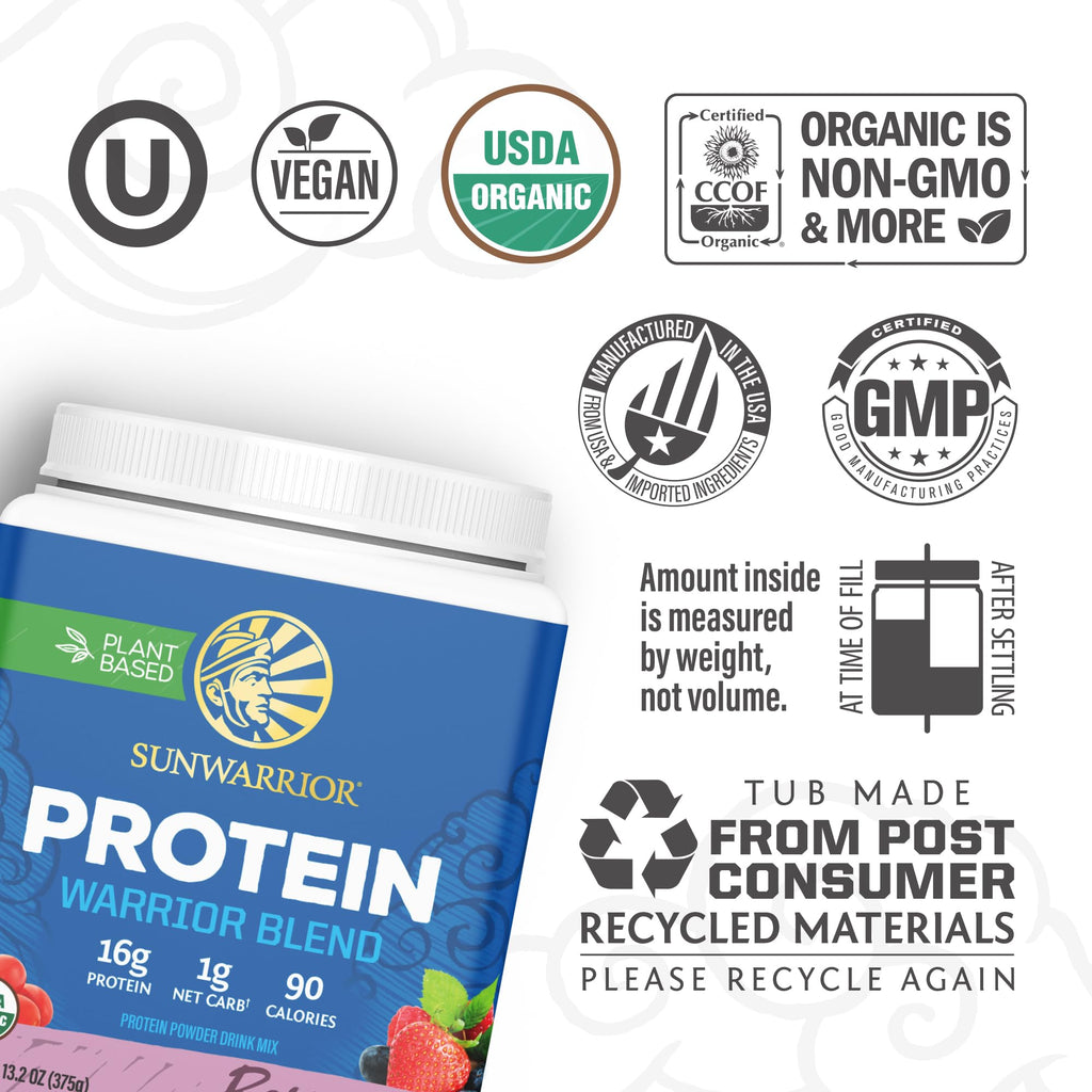 Organic Plant Based Protein Powder | Vegan Organic Protein Powder Vanilla Flavored with BCAA Amino Acids & Hemp Seed Pea Blend | Non-GMO Soy Dairy Filler & Gluten Free (Vanilla, 32 Servings)