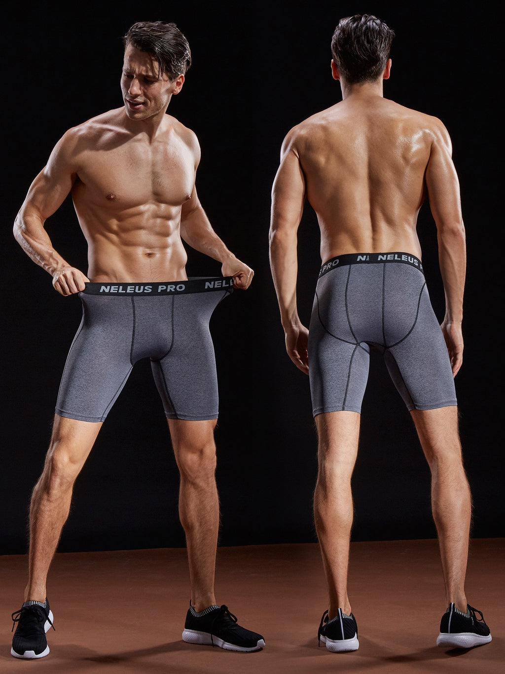 NELEUS 3 or 6 Pack Compression Shorts for Men Spandex Sport Shorts Running Athletic Workout Performance Baselayer Underwear