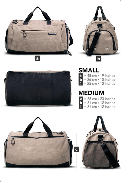 Fitgriff® Gym Bag for Men & Women with Shoe & Wet Compartment - Duffle Bag for Travel, Sports, Fitness & Workout