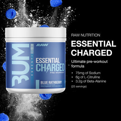 RAW Nutrition - Essential Pre - Chris Bumstead Pre Workout Formula, Sports Nutrition Pre-Workout Powders | Men & Womens Drink, Energy Powder for Working Out (Peach Mango)