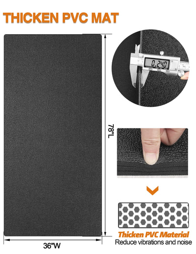 Treadmill Mat 96"x36", WERCHO Walking Pad Mat for Carpet Hardwood Floors 6mm Heavy-Duty Exercise Equipment Mat for Rowing Machine, Treadmil Pad, Spin Bike, Elliptical Trainer, Home, Gym