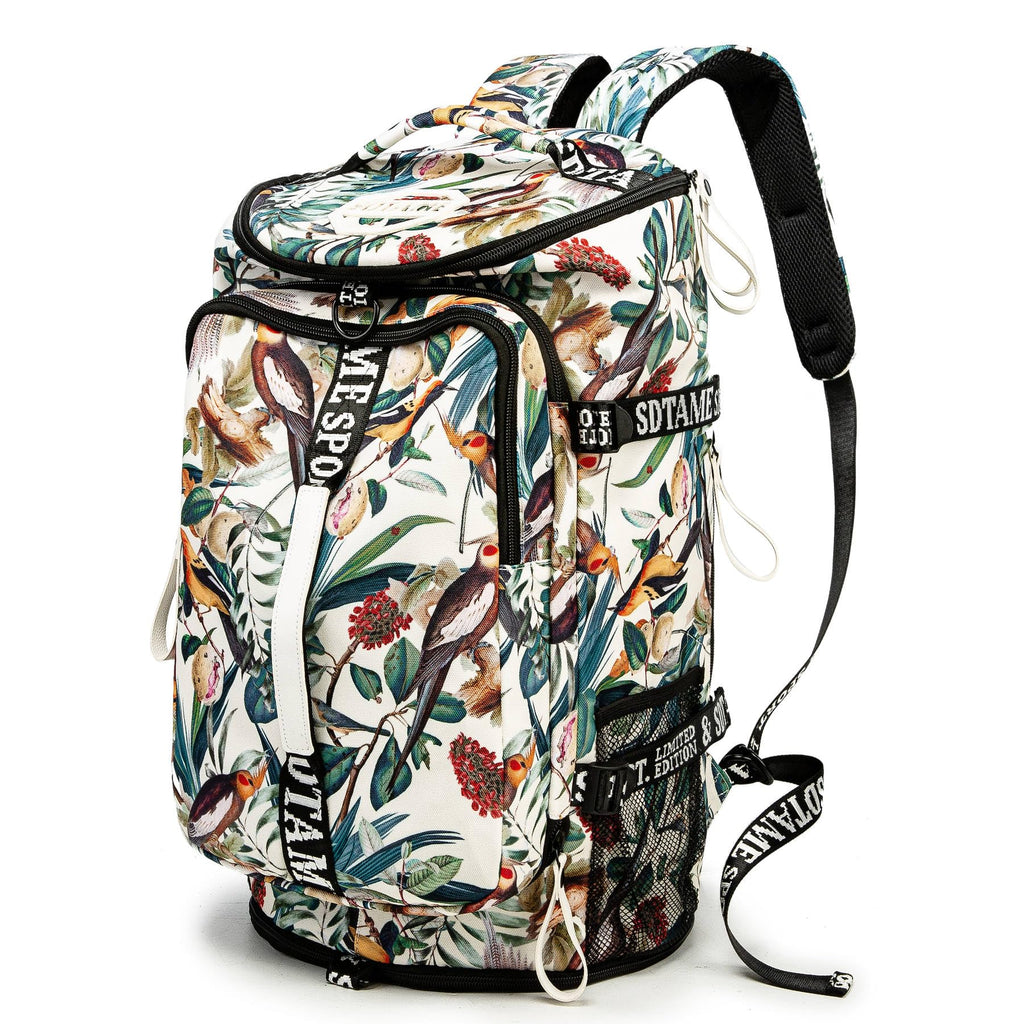 Gym Duffle Bag Backpack with Shoe Compartment,4 ways Travel Backpack for Women and Men,Multi-Functional Weekender bag with Waterproof Layer&Laptop Compartment for Fitness, Travel,Camping