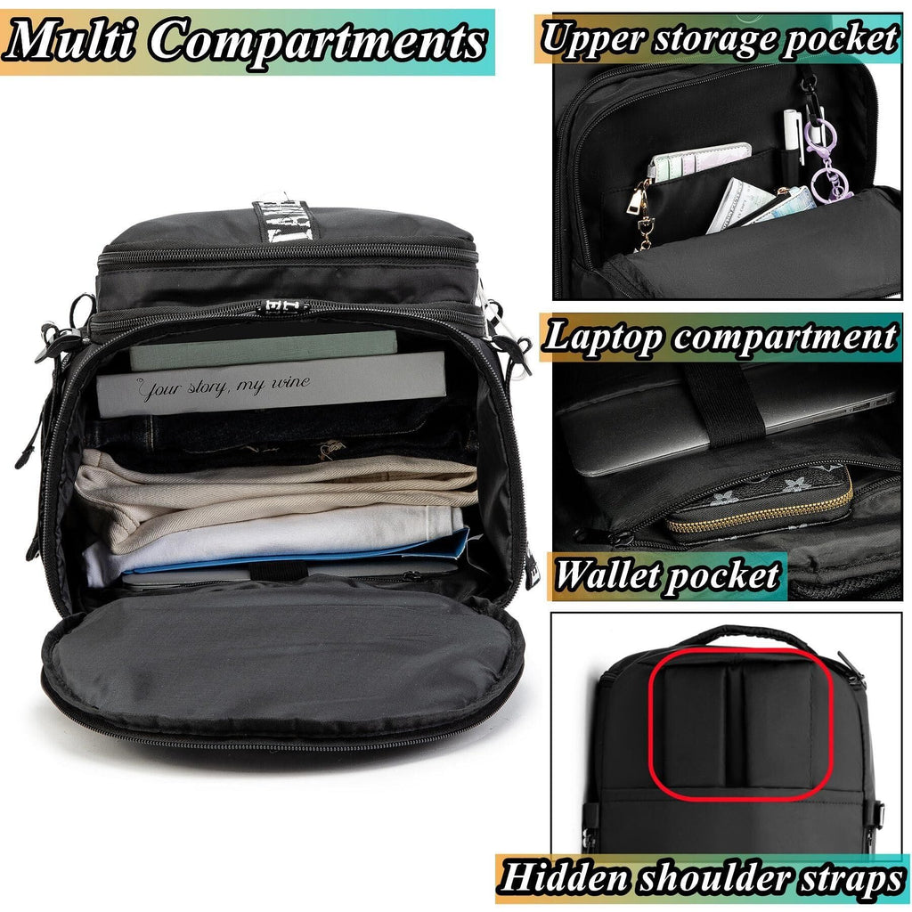 Gym Duffle Bag Backpack with Shoe Compartment,4 ways Travel Backpack for Women and Men,Multi-Functional Weekender bag with Waterproof Layer&Laptop Compartment for Fitness, Travel,Camping