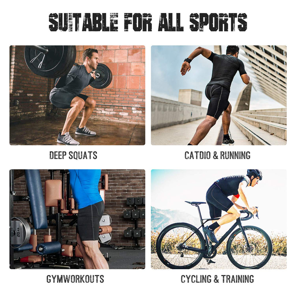 Roadbox Compression Shorts for Men, 3 Pack Athletic Workout Underwear, Running Gym Spandex Base Layer Boxer Briefs