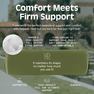 Retrospec Retrospec Sequoia Yoga Bolster Pillow - Meditation Cushion for Yoga Practices - Includes Machine Washable 100% Cotton Cover & Durable Carry Handle