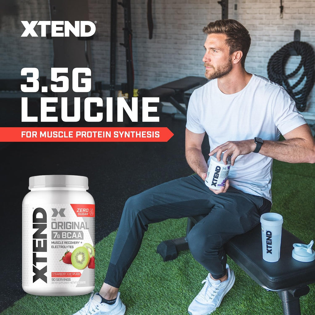 Xtend Original BCAA Powder 7g BCAA and 2.5g L-Glutamine, Sugar Free Post Workout Muscle Recovery Drink with Amino Acids for Men & Women, 30 Servings