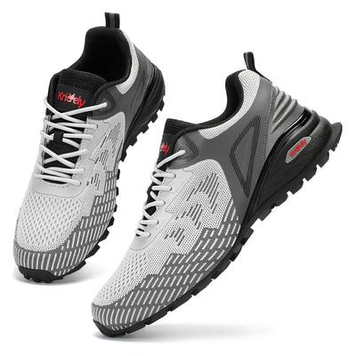 Kricely Men's Trail Running Shoes Non Slip Hiking Shoes Tennis Shoes Fashion Sneakers Workout Footwear