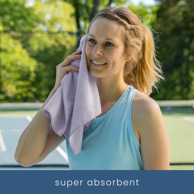 S&T INC. Microfiber Gym Towels, Yoga Towel for Home and Gym Bag, 16 Inch x 27 Inch, 6 Pack