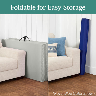 Best Choice Products 10ftx4ftx2in Folding Gym Mat 4-Panel Exercise Gymnastics Aerobics Workout Fitness Floor Mats w/Carrying Handles