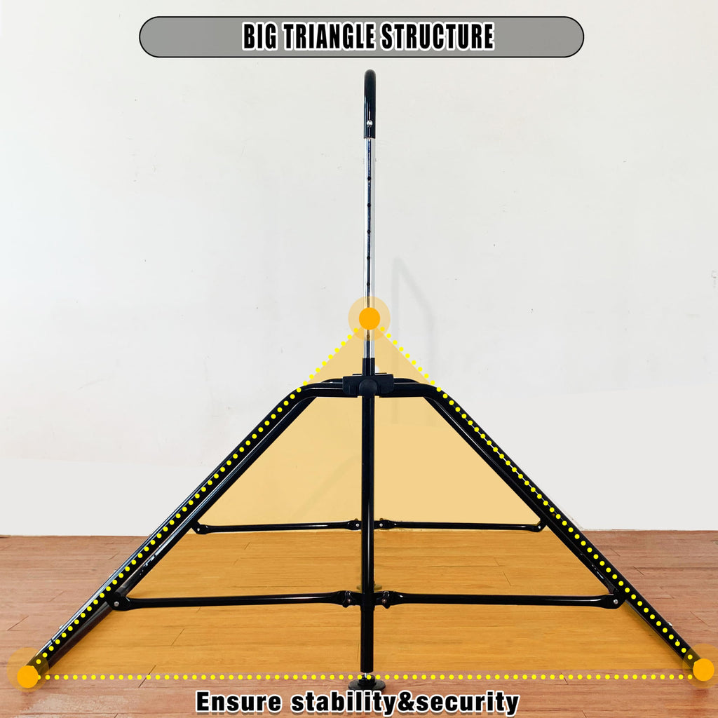 MARFULA Foldable Gymnastic Bar for Kids Ages 3-9, 9 Height Levels, 200 lbs Weight Capacity, 5 Ft Length Gymnastic Kip Bar with Mat, Gymnastic Equipment for Home and Gym Center Indoor Outdoor Use