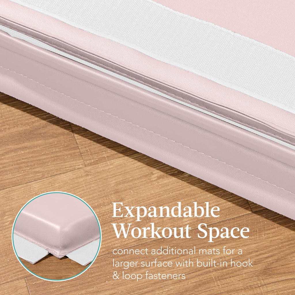 Best Choice Products 10ftx4ftx2in Folding Gym Mat 4-Panel Exercise Gymnastics Aerobics Workout Fitness Floor Mats w/Carrying Handles