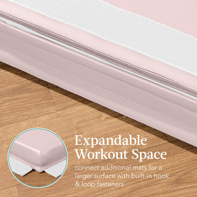 Best Choice Products 10ftx4ftx2in Folding Gym Mat 4-Panel Exercise Gymnastics Aerobics Workout Fitness Floor Mats w/Carrying Handles