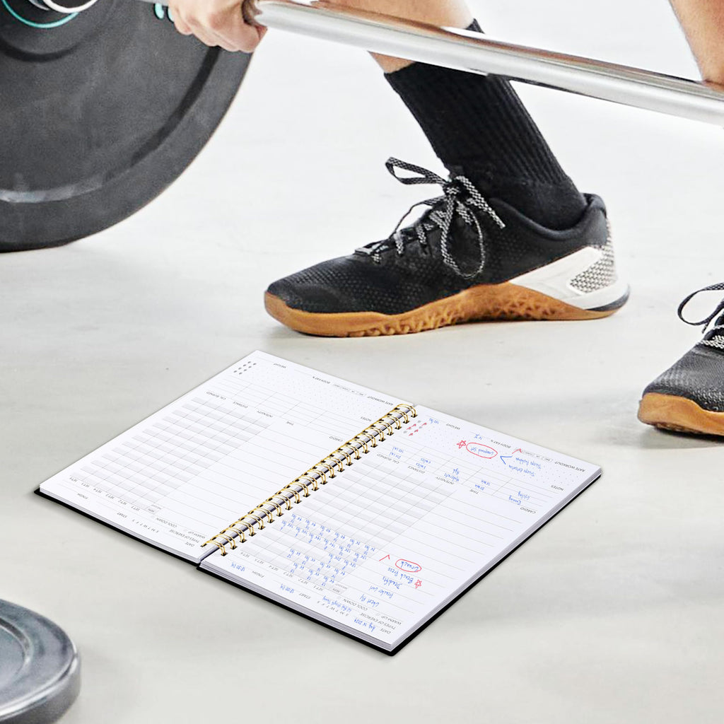 Fitness Journal Workout Planner for Women & Men, A5 (6.4" x 8.3") Workout Journal Log Book Planner Gift for Track Gym Essentials, Home Workouts, Track Progress, Achieve Wellness Goals, Pink