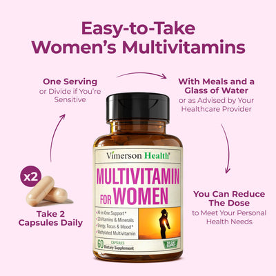 Multivitamin for Men – Methylated Mens Multivitamins & Multiminerals Capsules with Vitamin B12, A, D, C, Zinc, Magnesium & More for Complete Daily Support – High Potency Bioavailable Vitamins for Men