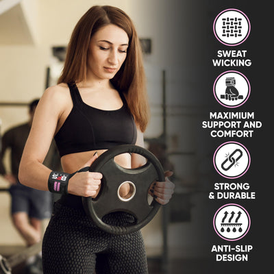 Wrist Wraps for Weightlifting,18” Premium Quality Wrist Straps for Weightlifting,Weight Lifting Wrist Wraps with Thumb Loop for Curls Dips,Powerlifting Weight Training Men Women