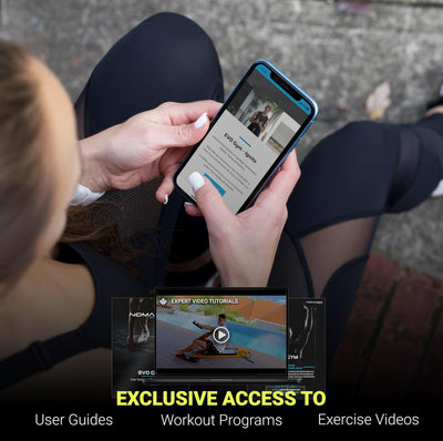 EVO Gym - Portable Home Gym Strength Training Equipment, at Home Gym | All in One Gym - Resistance Bands, Base Holds Gym Bar & Handles for Travel | Portable Gym & Home Exercise Equipment