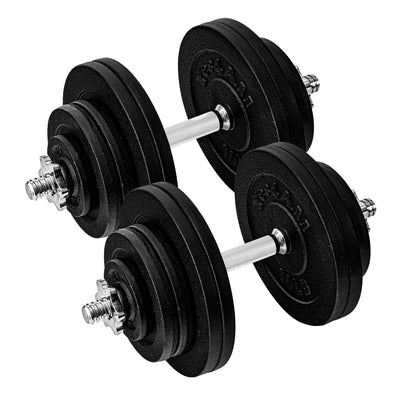 Yes4All Old School Adjustable Dumbbell Set with Weight Plates, Star Lock Collars/Connector, 40lbs to 200lbs Adjustable Weight Plates Set