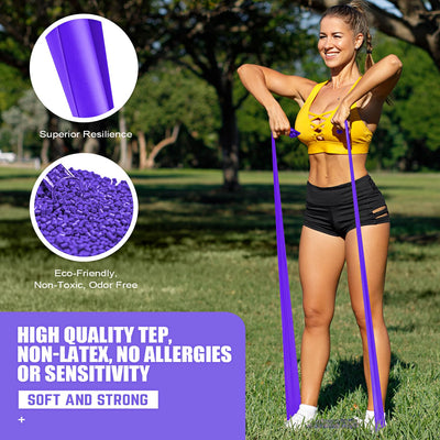 Resistance Bands, Exercise Bands, Physical Therapy Bands for Strength Training, Yoga, Pilates, Stretch Elastic Band with Different Strengths, Workout Bands for Home Gym