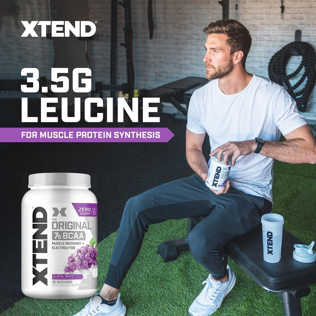 Xtend Original BCAA Powder 7g BCAA and 2.5g L-Glutamine, Sugar Free Post Workout Muscle Recovery Drink with Amino Acids for Men & Women, 30 Servings