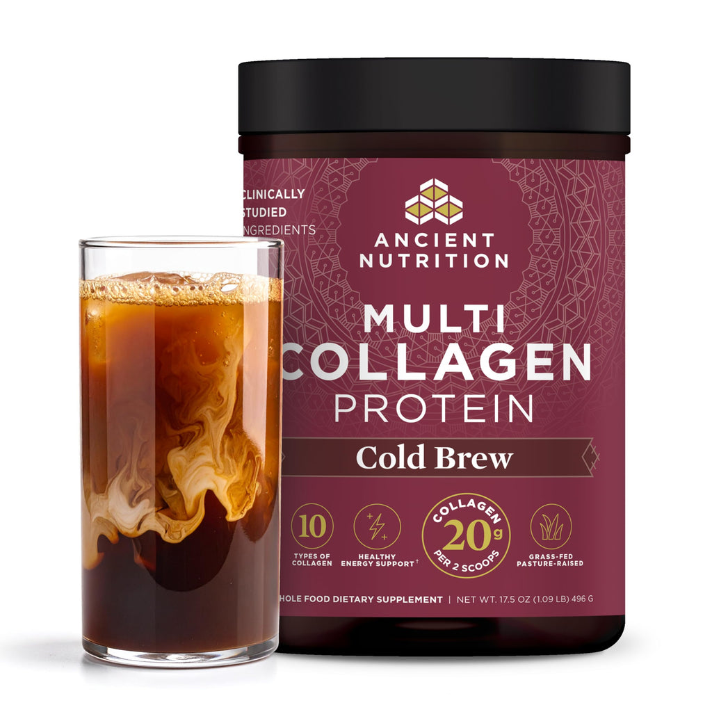 Ancient Nutrition Collagen Powder Protein with Probiotics, Unflavored Multi Collagen Protein with Vitamin C, 45 Servings, Hydrolyzed Collagen Peptides Supports Skin and Nails, Gut Health, 16oz