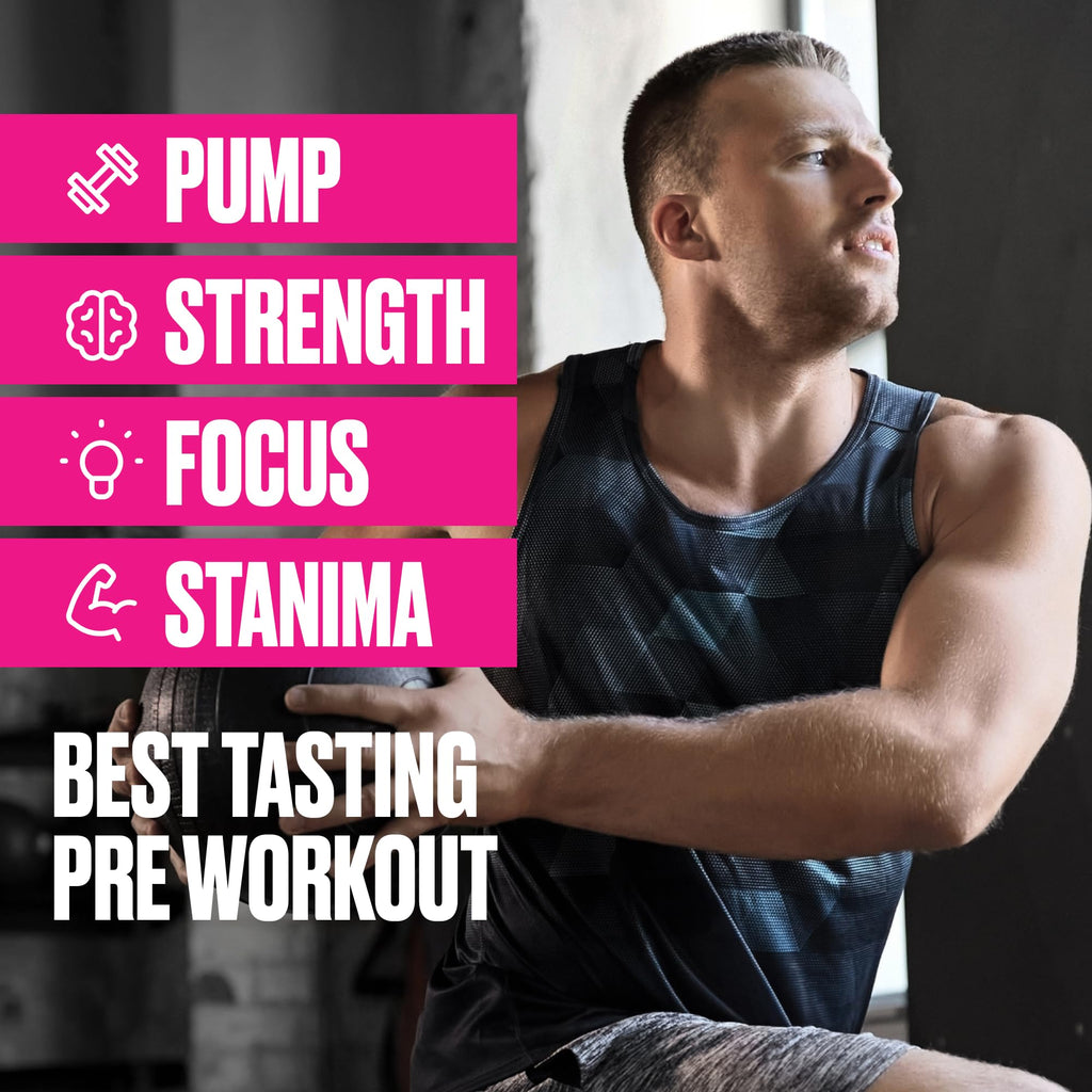 BULLFIT Pre Workout Powder, Pina Coolada Flavor, Pre-Workout Support for Men & Women, L Citrulline, Creatine, Beta Alanine & Electrolytes, Powdered Drink Mix with No Sucralose & Zero Sugar, 20 Srvgs