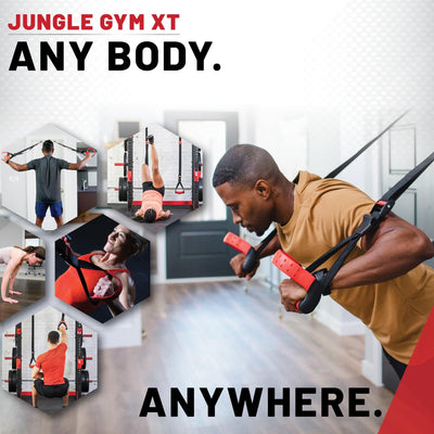 Lifeline Jungle Gym XT Body Weight Suspension Trainer System – Patented Split Anchor, Full-Body Workout, Lightweight Home Suspension Training Kit for Home Gym, Workout Equipment
