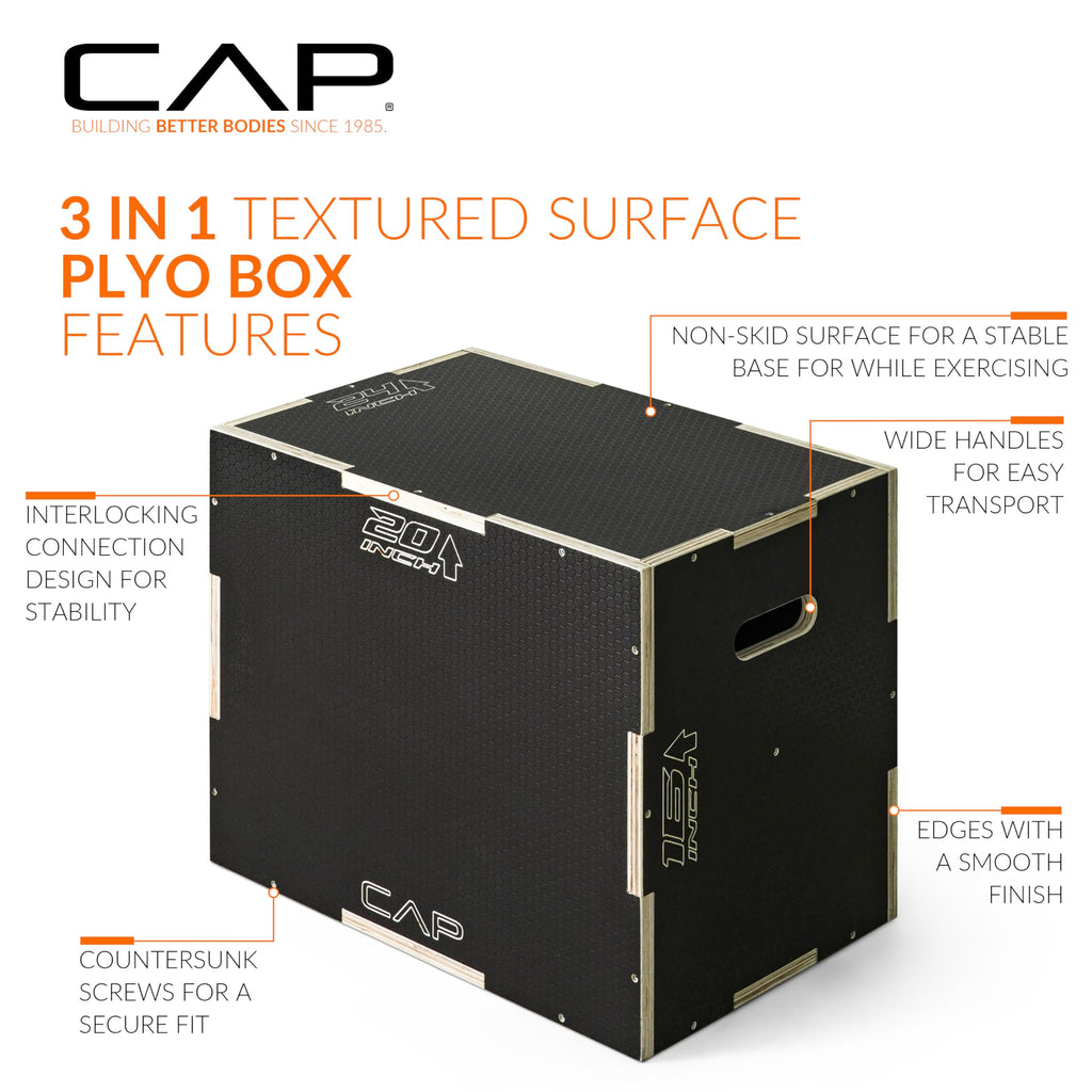 CAP Barbell 3-in-1 Plyometric Box | Multiple Styles and Sizes
