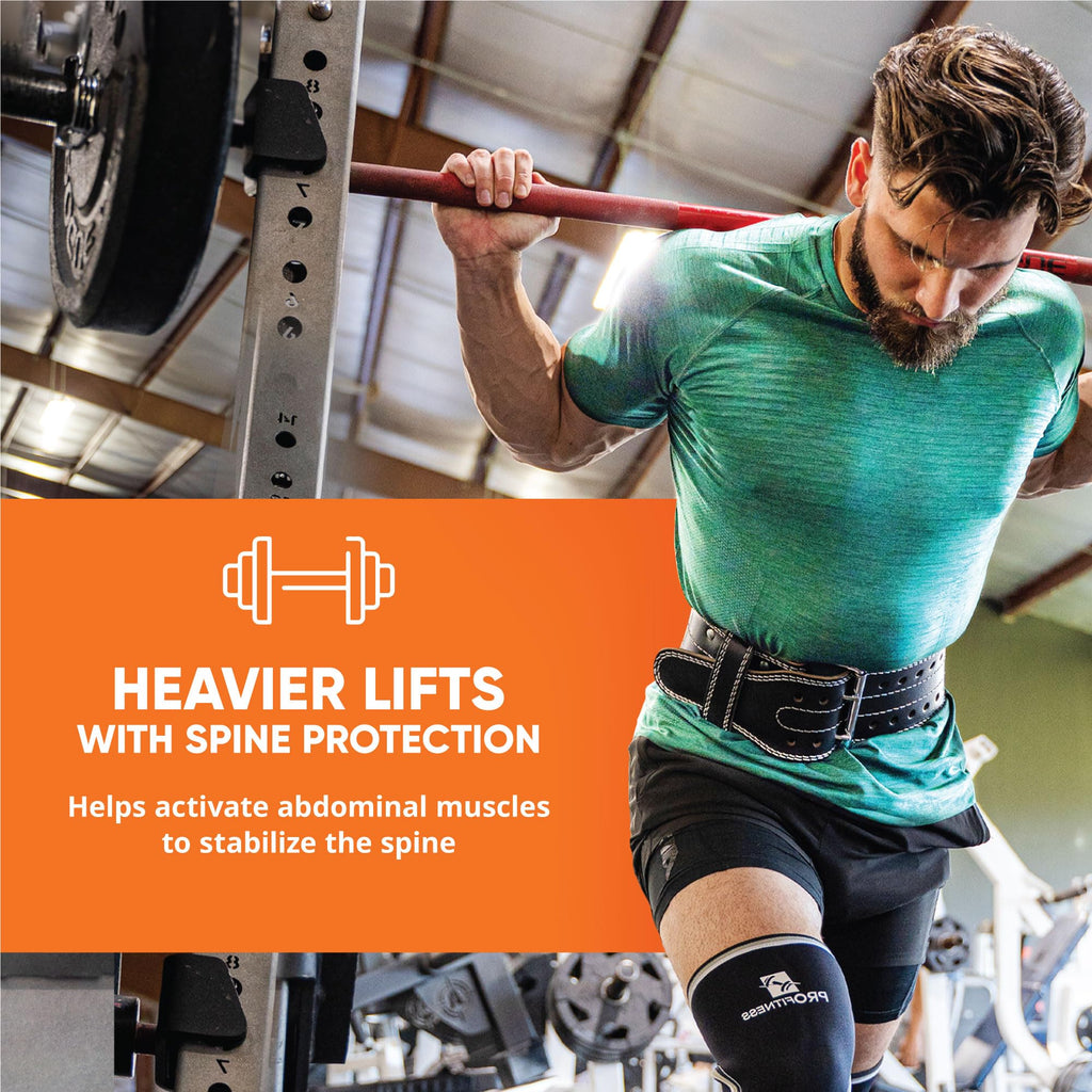 ProFitness Weight Lifting Belt for Women - 4'' Wide Comfortable Workout Belt for Women - Weight Belt for Women Squats & Deadlifts - Back Support Weight Lifting Belt Women & Men