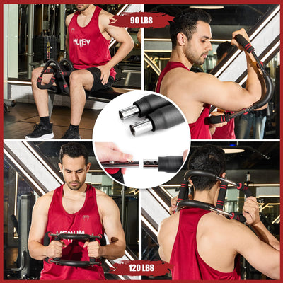 Twister Arm Trainer, Adjustable Twister Arm Chest Exerciser with 2/4 Spring & Training Poster for Men & Women, Detachable Power Twister Home Fitness Equipment for Enhancing Upper Body Muscle