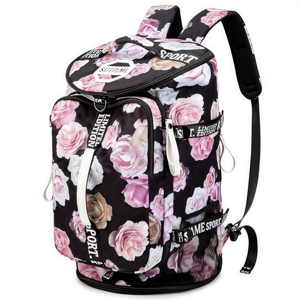 Gym Duffle Bag Backpack with Shoe Compartment,4 ways Travel Backpack for Women and Men,Multi-Functional Weekender bag with Waterproof Layer&Laptop Compartment for Fitness, Travel,Camping