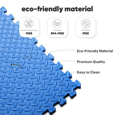 Home Gym Mat, Puzzle Exercise Mat, EVA Interlocking Foam Floor Tiles for Home Workout Equipment and Kids' Play Areas - Grey, 24 in x 24 in x ½ in - 12 Tiles (Grey, 12 Pack, 48 SQ FT)